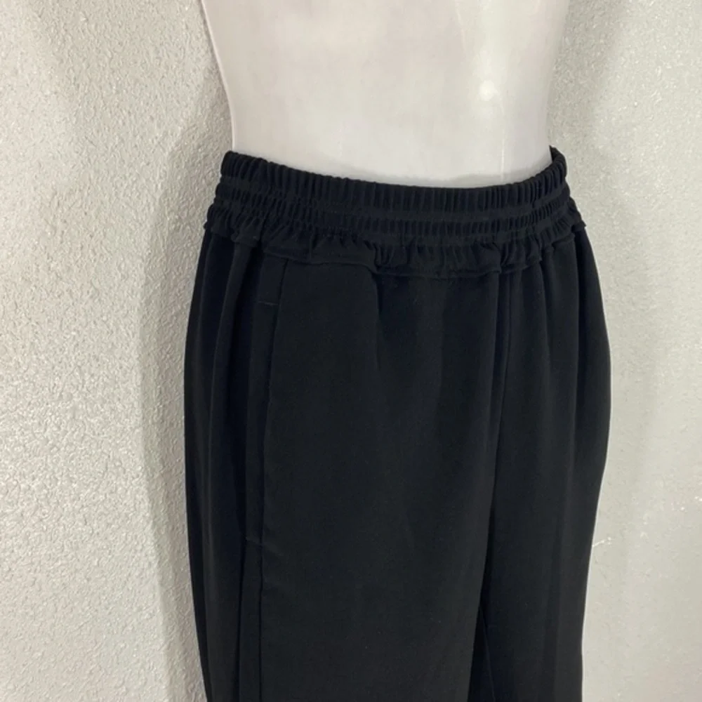 J. Crew Reese black pull on elastic waist tulip hem pocketed pants